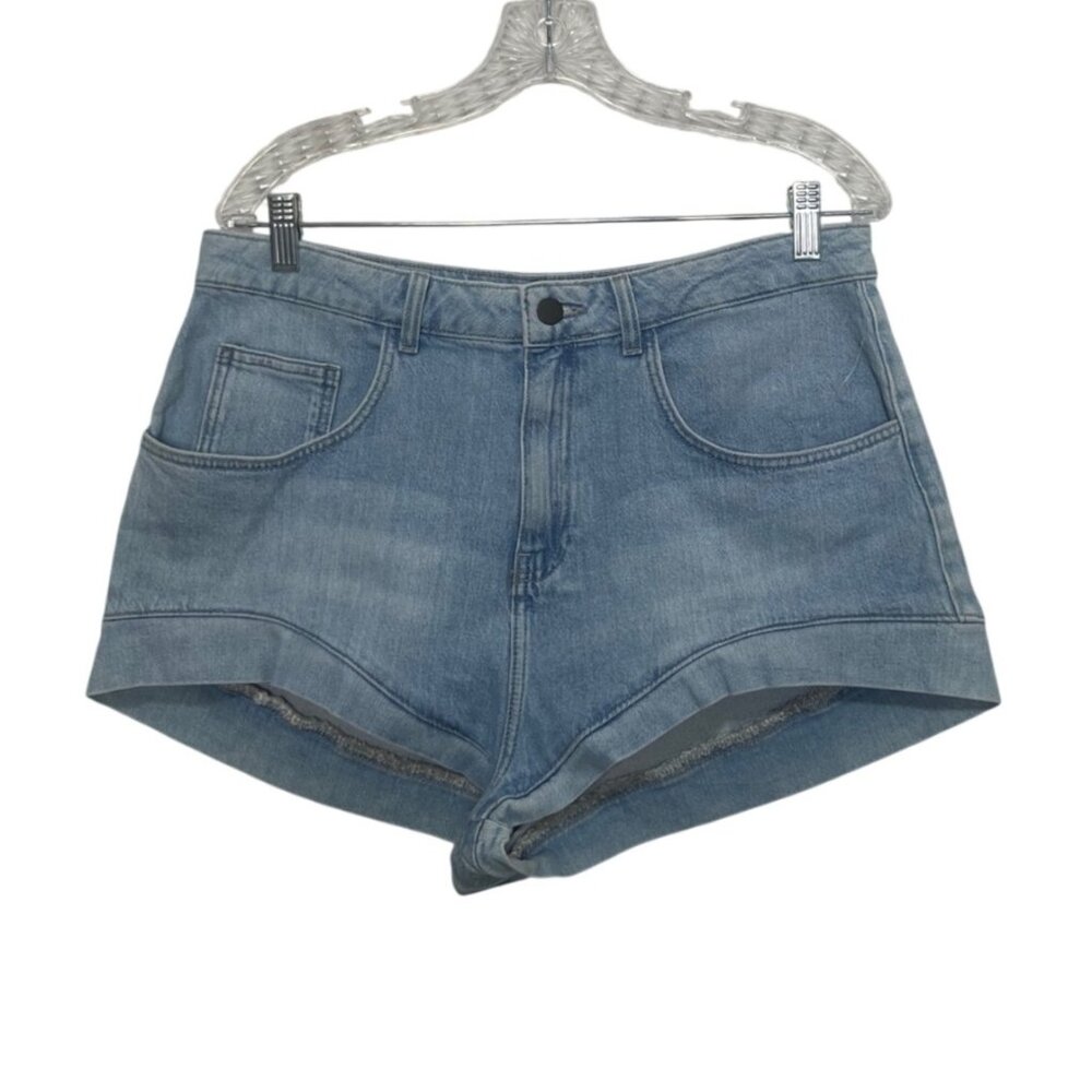 Silence + Noise High-Waisted Denim Shorts Womens Size 32 Light Wash New WOT